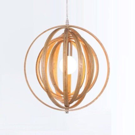 Adjustable Ring Wood Lamp 01
