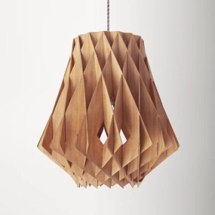 Decorative Geometric Wooden Pendant Lamp 01