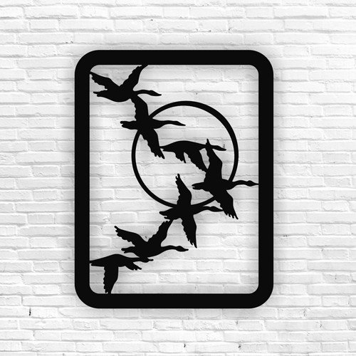 Flying Birds Metal Wall Art 02