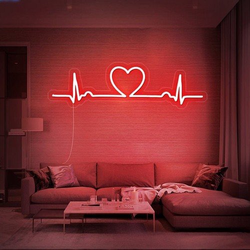Heart Beat with Love Neon Sign 01