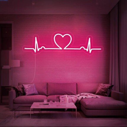 Heart Beat with Love Neon Sign 02