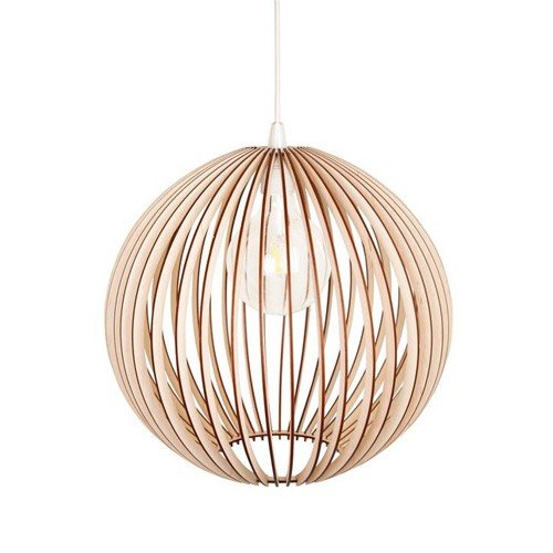 Round Wood Pendant Lamp Shade 01