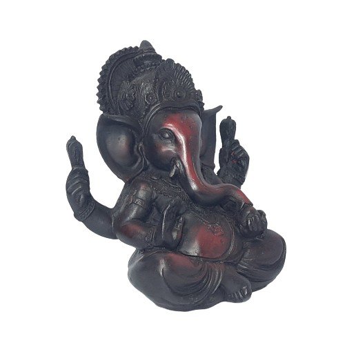 Sepia Black Lord Ganesha Handicraft Wooden Statue 02
