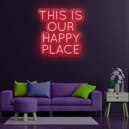 This is Our Happy Place Neon Sign 01