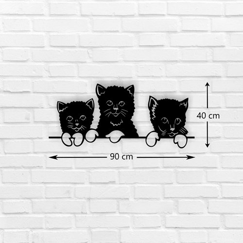 Three Kitten Metal Wall Decor 03