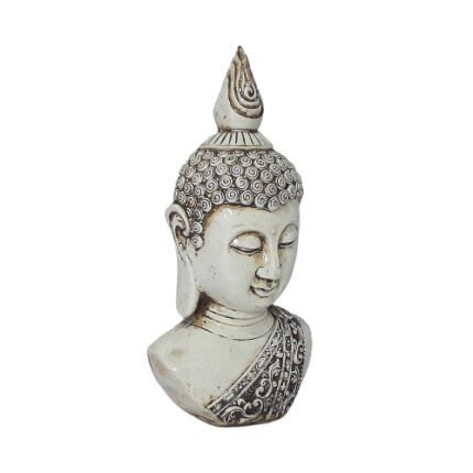 White Buddha Handicraft Wooden Statue 02