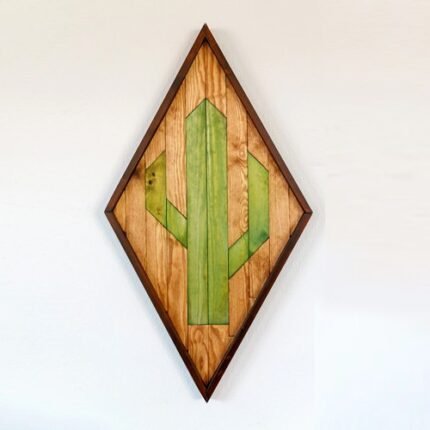 Cactus Wood Wall Art 01 1