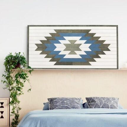 Decorative Modern Wood Wall Hangings Dark Blue 02 1