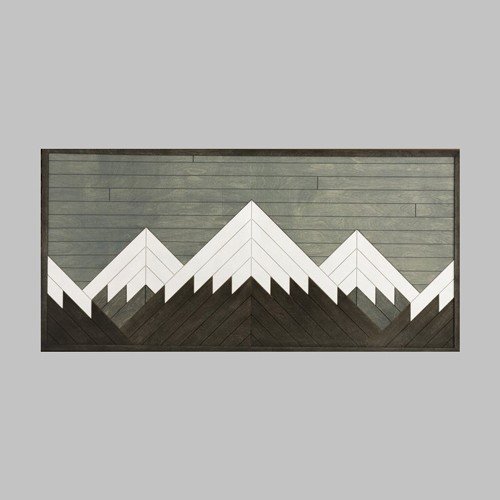 Mountain Wooden Wall Art Panel C 1