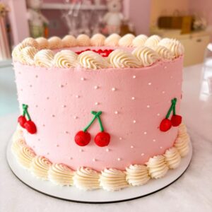 Pink Lemonade and Cherries Cake