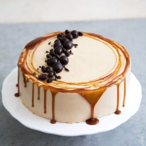 Contemporary Caramel Espresso Cake