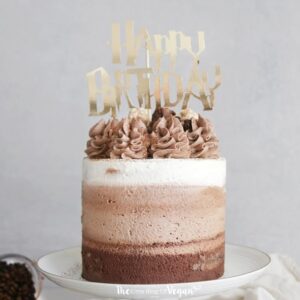 Rustic Coffee and Chocolate Ombré Cake