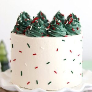 Christmas Tree Funfetti Cake