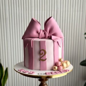 Deluxe Pink Gift Box Cake