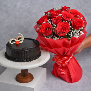 Roses N Truffle Cake Combo