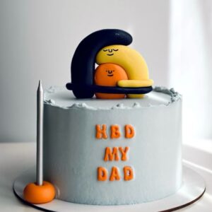 Hugging Heart Fatherhood Cake