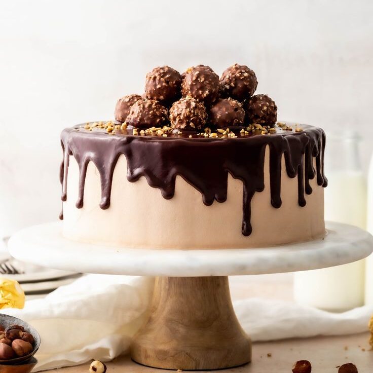 Ferrero Rocher Cake - Julie Marie Eats