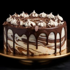 Chocolate Vanilla Marble Cheesecake