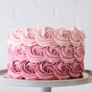 Blushing Ombré Rosette Cake - 2kg