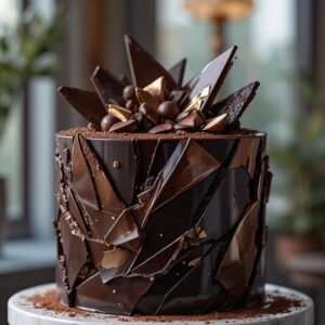 Midnight Geometric Luxe Cake