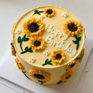 Sunflower Birthday Cake