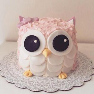 Sweet Pink Owl Cake - 1.5 Kg
