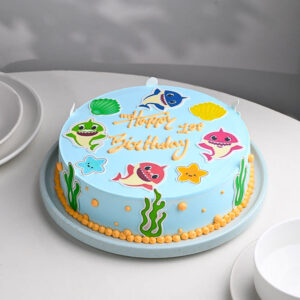 Adorable Baby Shark Theme Cake