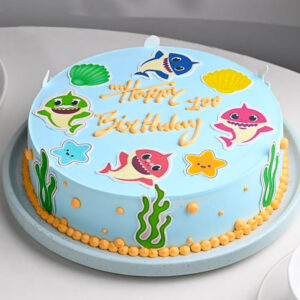 Adorable Baby Shark Theme Cake