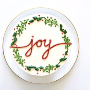 Christmas Wreath Joy Cake