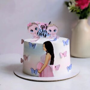 Butterfly Baby Shower Cake