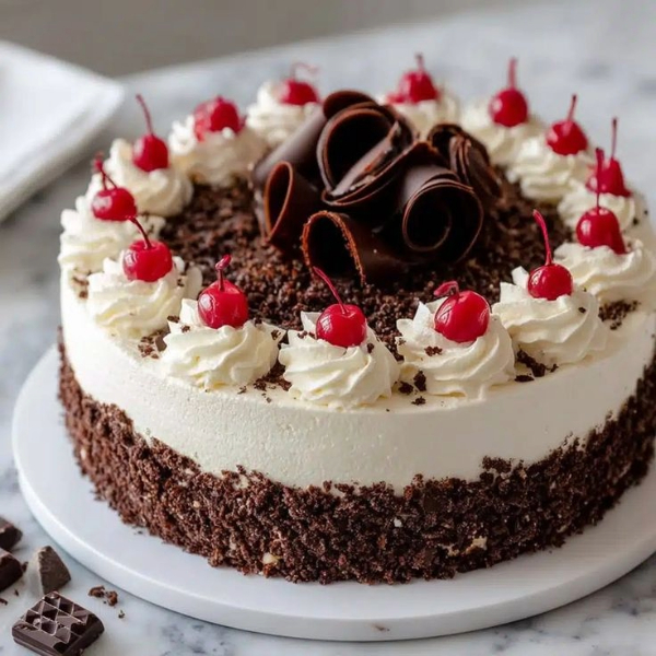 Open-Bloom Black Forest Cake