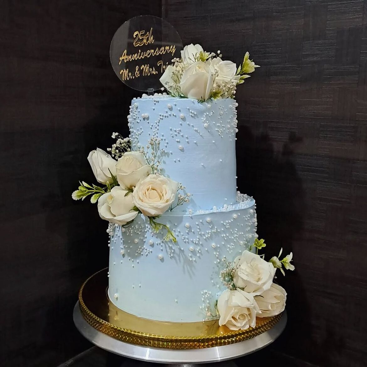 blue wedding cak