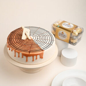 Butterscotch Cake N Rocher Gift Combo - 0.5kg