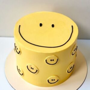 Retro Smiley Pattern Cake