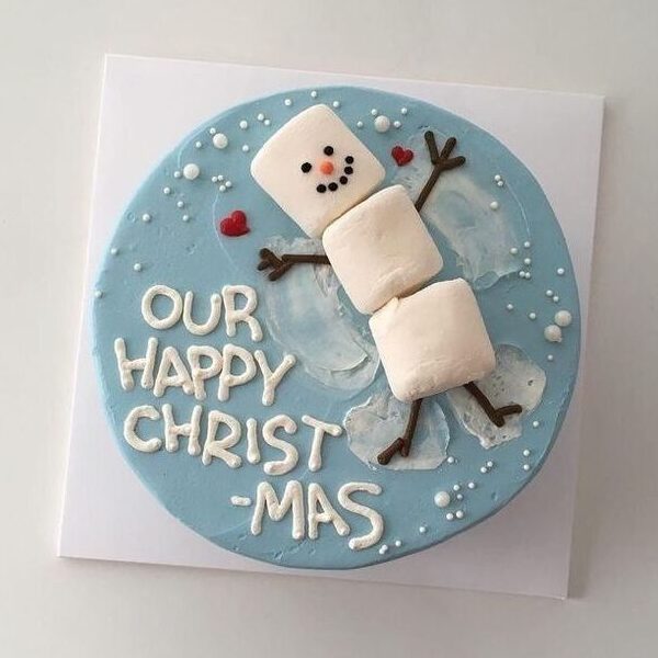 Melting Snowman Festive Cake