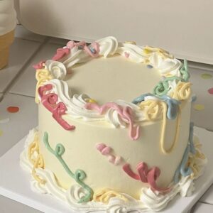 Pastel Streamer Carnival Cake