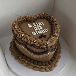 A Tini Bit Older Espresso Heart Cake
