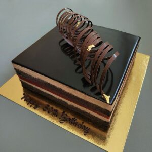 Glossy Ganache Chocolate Cake