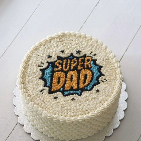 Comic Book Super Dad Cake