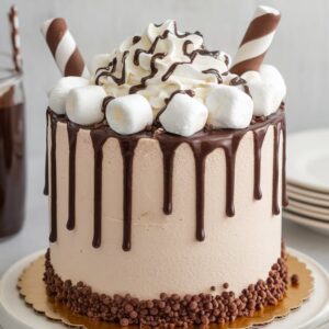 Ultimate Hot Cocoa Drip Cake