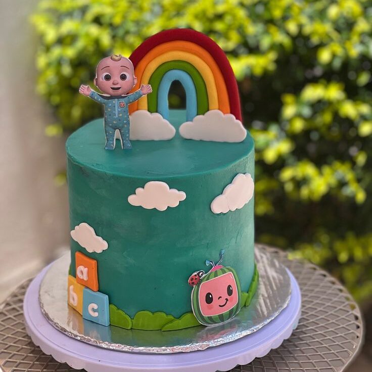 cocomelon rainbow joy cake