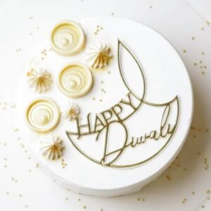 Festive Happy Diwali Ribbon Cake