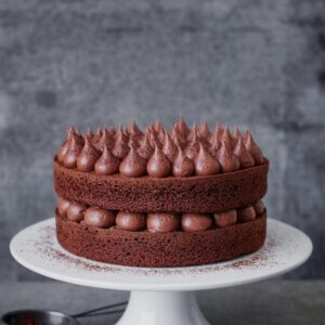 Rustic Chocolate Fudge Naked Cake