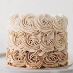 Creamy Coffee Buttercream Rosette Cake