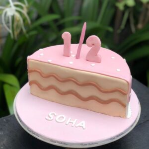 Baby Pink Half Cake