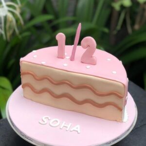 Baby Pink Half Cake