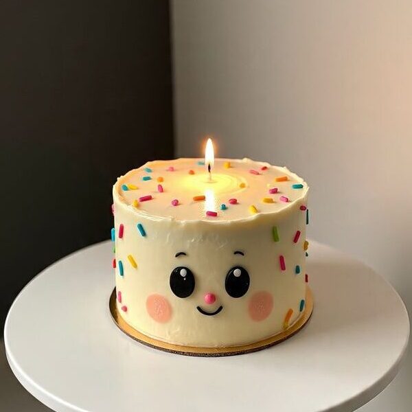 Happy Face Sprinkle Cake
