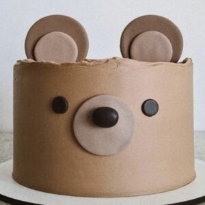 Minimalist Teddy Bear Cake