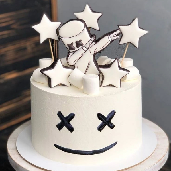 Marshmello DJ Theme Cake