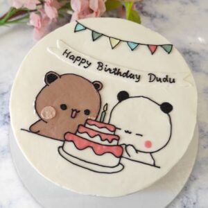 Milk and Mocha Bear Birthday Cake